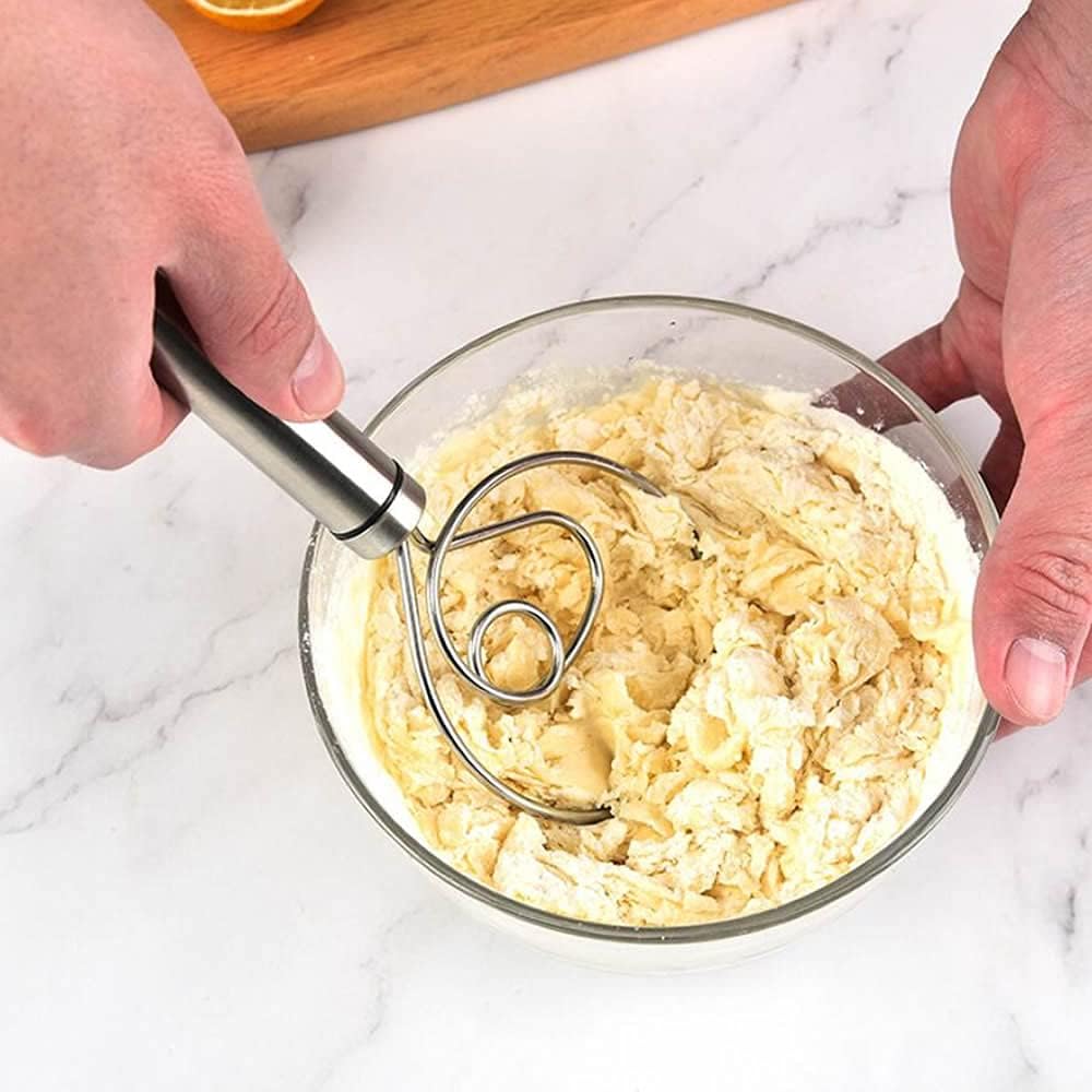 5484 Dough Whisk, Premium Stainless Steel Dutch Whisk, Dough Hand Mixer Artisan Blender For Egg, Bread, Cake, Pastry, Pizza Dough - Perfect Baking Tools, Whisking, Tirring Kitchen Tools (1 Pc) 5484 Dough Whisk, Premium Stainless Steel Dutch Whisk, Dough Hand Mixer Artisan Blender For Egg, Bread, Cake, Pastry, Pizza Dough - Perfect Baking Tools, Whisking, Tirring Kitchen Tools (1 Pc)
